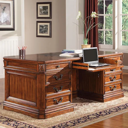Traditional Double Pedestal Executive Desk